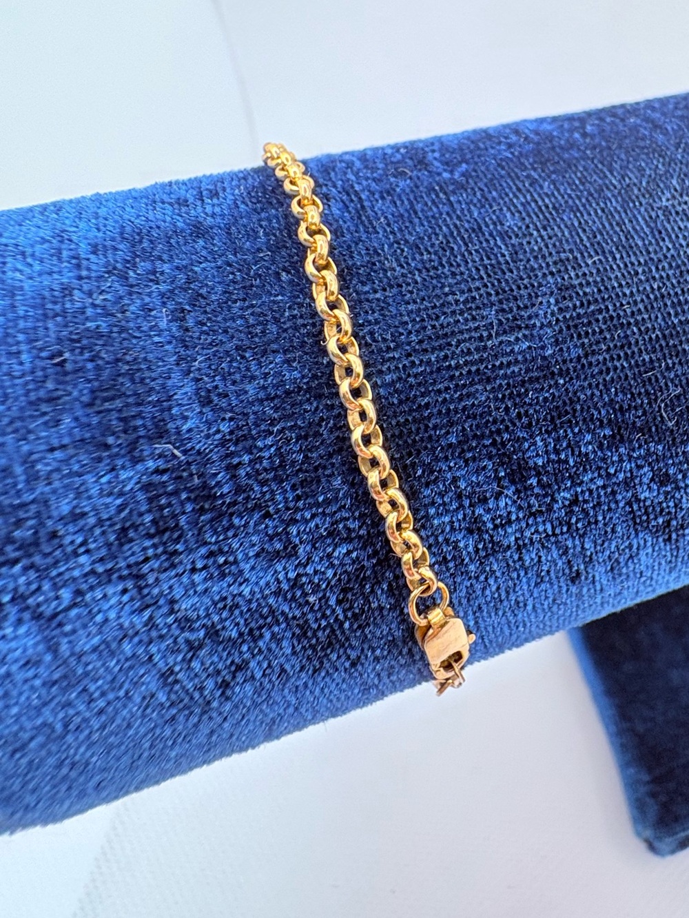 Vintage 1/20 14k. Yellow Gold Filled Delicate Rolo Bracelet Size 6.5-7.5